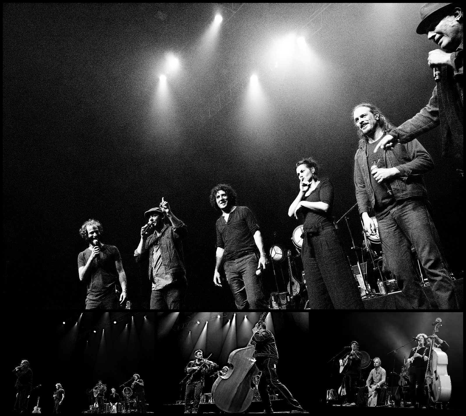 Photo noir et blanc du groupe